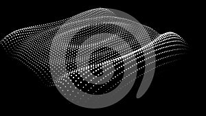 Sinusoidal formula distortion sine wave and waveform. Graph of a 3d function space in three-dimensional coordinates. Science