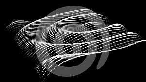 Sinusoidal formula distortion sine wave and waveform. Graph of a 3d function space in three-dimensional coordinates. Science