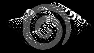 Sinusoidal formula distortion sine wave and waveform. Graph of a 3d function space in three-dimensional coordinates. Science