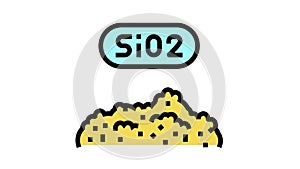 sio2 semiconductor manufacturing color icon animation