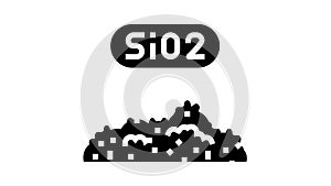 sio2 semiconductor manufacturing glyph icon animation