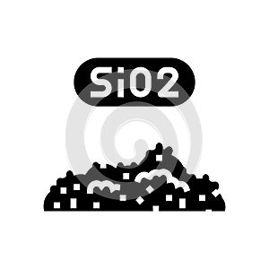sio2 semiconductor manufacturing glyph icon vector illustration