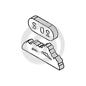 sio2 semiconductor manufacturing isometric icon vector illustration