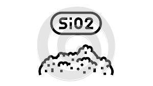 sio2 semiconductor manufacturing line icon animation