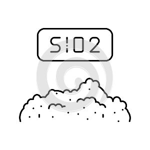 sio2 semiconductor manufacturing line icon vector illustration