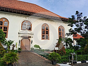 Sion Church, the oldest church in Jakarta, has a typical Romanesque architectural style with European nuances