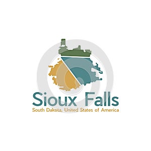 Sioux Falls City Geometric Creative Design