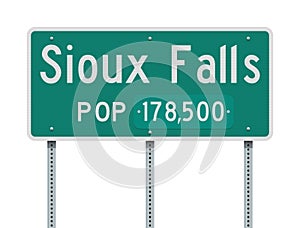 Sioux falls Entering road sign