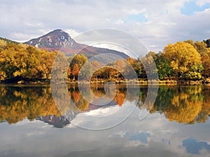 Sip hill and Vah river in autumn