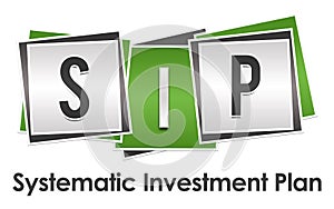 SIP - Systematic Investment Plan Green Grey Blocks