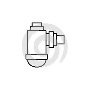 siphon icon. Element of plumbering icon. Thin line icon for website design and development, app development. Premium icon