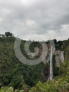 sipiso piso waterfall from north sumatera photo