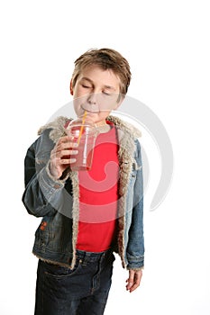 Sipping a fresh fruit juice