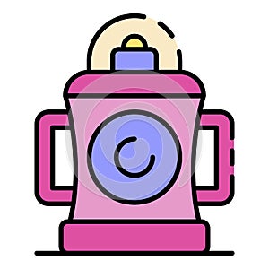 Sippy cup icon color outline vector