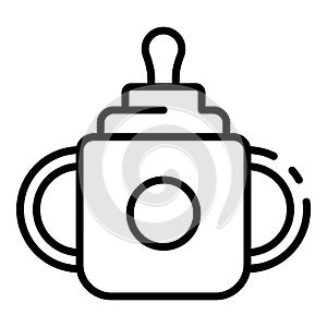 Sippy cup icon, outline style