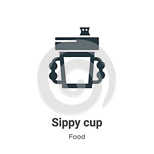 Sippy cup vector icon on white background. Flat vector sippy cup icon symbol sign from modern food collection for mobile concept