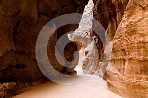 The Siq - ancient canyon in Petra