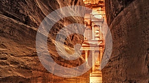 Siq in Ancient City of Petra, Jordan