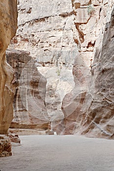 The Siq in Petra, Jordan