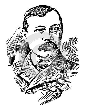 Sir Arthur Conan Doyle vintage illustration photo