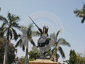 Sir Chatrassal Maharaj on a horse ride in Panna Dhaam