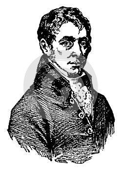 Sir Humphrey Davy, vintage illustration