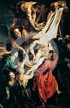 Sir Peter Paul Rubens, The Descent From The Cross. Rubens Was A Flemish Artist, Diplomat. He Is Considered Most