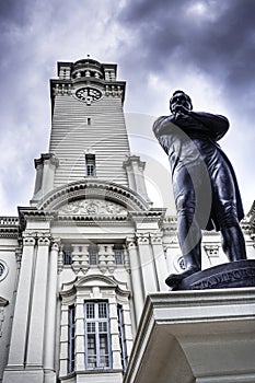 Sir Stamford Raffles at Victoria Theater,Singapore