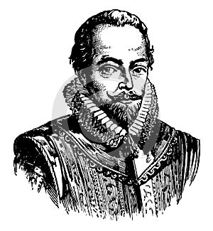 Sir Walter Raleigh vintage illustration