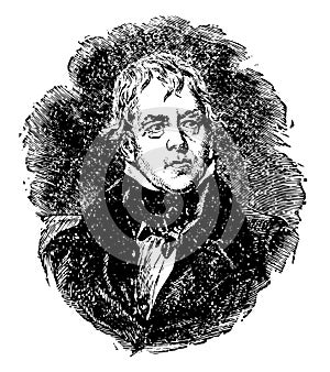 Sir Walter Scott vintage illustration