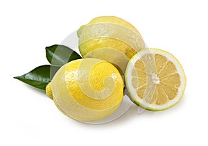 Siracusa lemon IGP isolated on white background photo