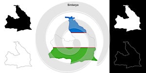 Sirdaryo outline map