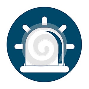 siren or beacon silhouette icon image