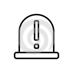 Siren cyber attack icon. Simple line, outline vector elements of hacks icons for ui and ux, website or mobile application