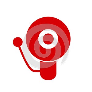 Siren, fire alarm bell - vector