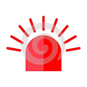 Siren fire alarm sign, signal danger light symbol, ambulance police alert vector illustration