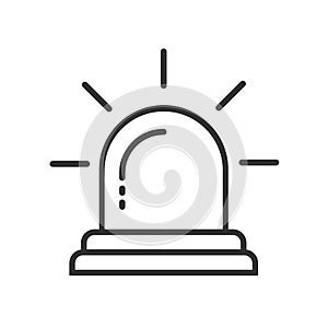 Siren Icon in trendy flat style isolated on white background. Alarm symbol for your web site design, logo, app, UI