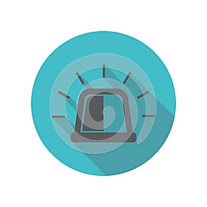 Siren long shadow icon. Simple thin line, outline vector of restaurant icons for ui and ux, website or mobile application photo
