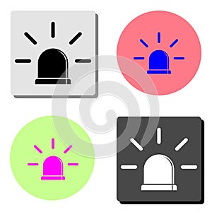 Siren. flat vector icon