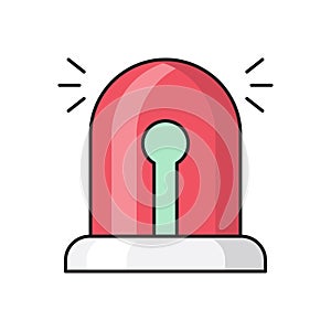 Siren vector flat color icon