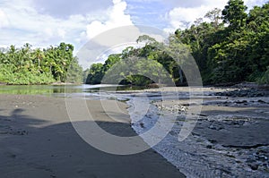 Sirena River and Estuary in Corcovado Rainforest photo