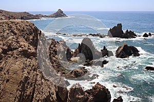 The sirens reef in the Cabo de Gata