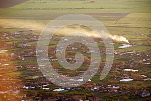 Siria village seen from the Siria Fortress at sunset.