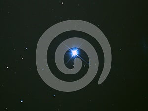 Sirius star in night sky