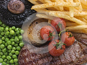 Sirloin Steak Chips and Grill Garnish