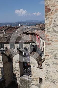 Sirmione downtown and Garda lake