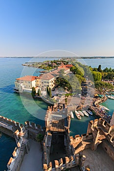 Sirmione, Italy seen from scaliger castle