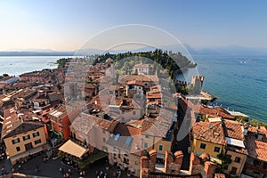 Sirmione, Italy seen from scaliger castle