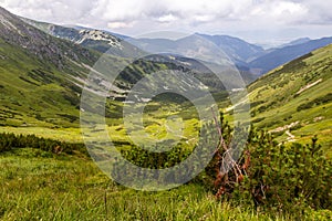 Siroka dolina valley in Nizke Tatry mountains, Slovak