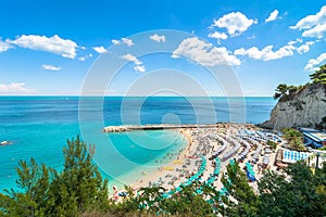 Sirolo beach in Conero national park, Italy